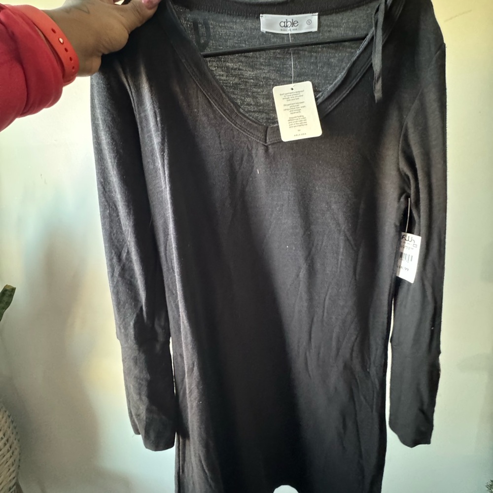 Able Charcoal Long Sleeve Tee